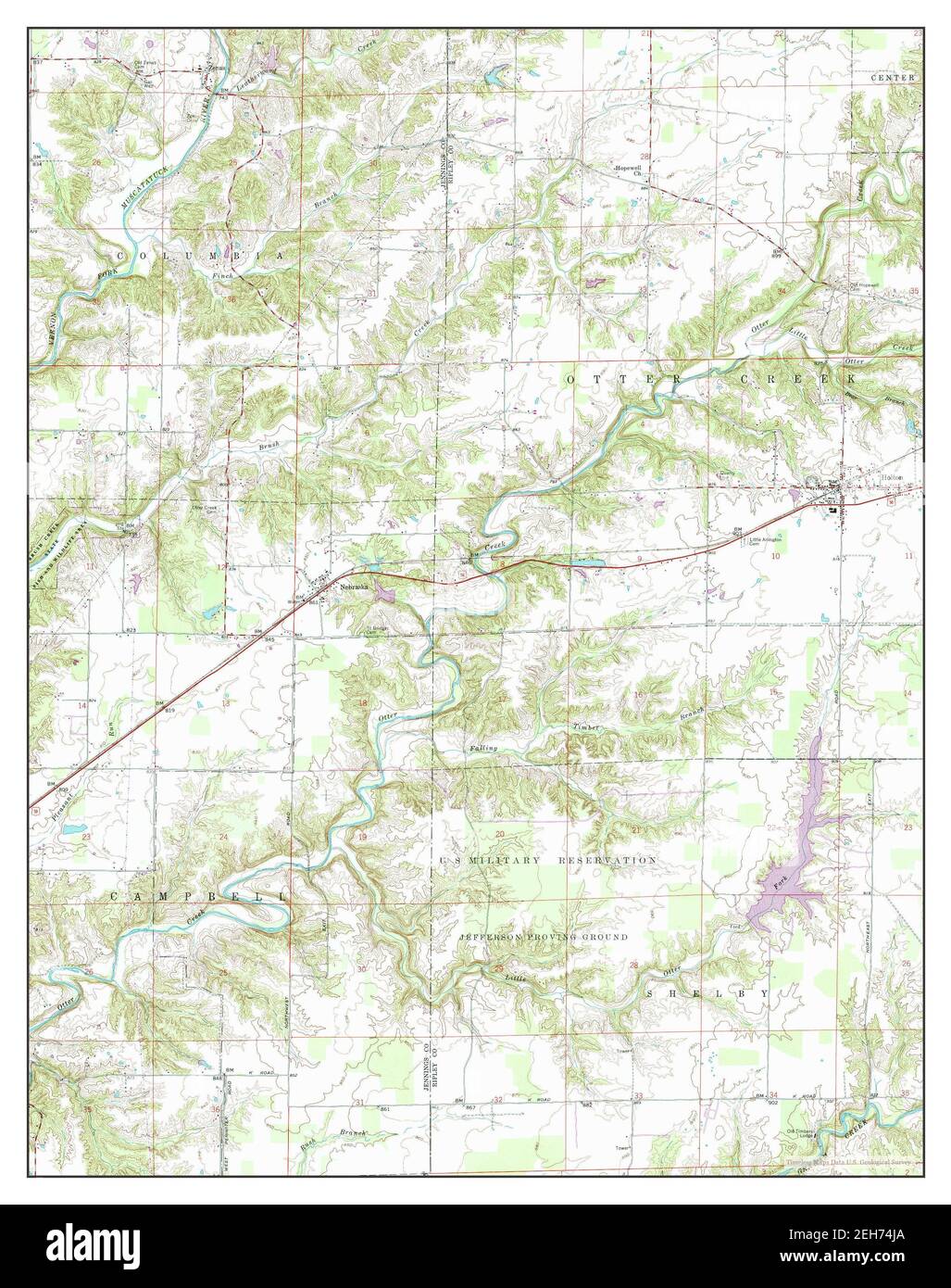 Holton, Indiana, map 1959, 124000, United States of America by