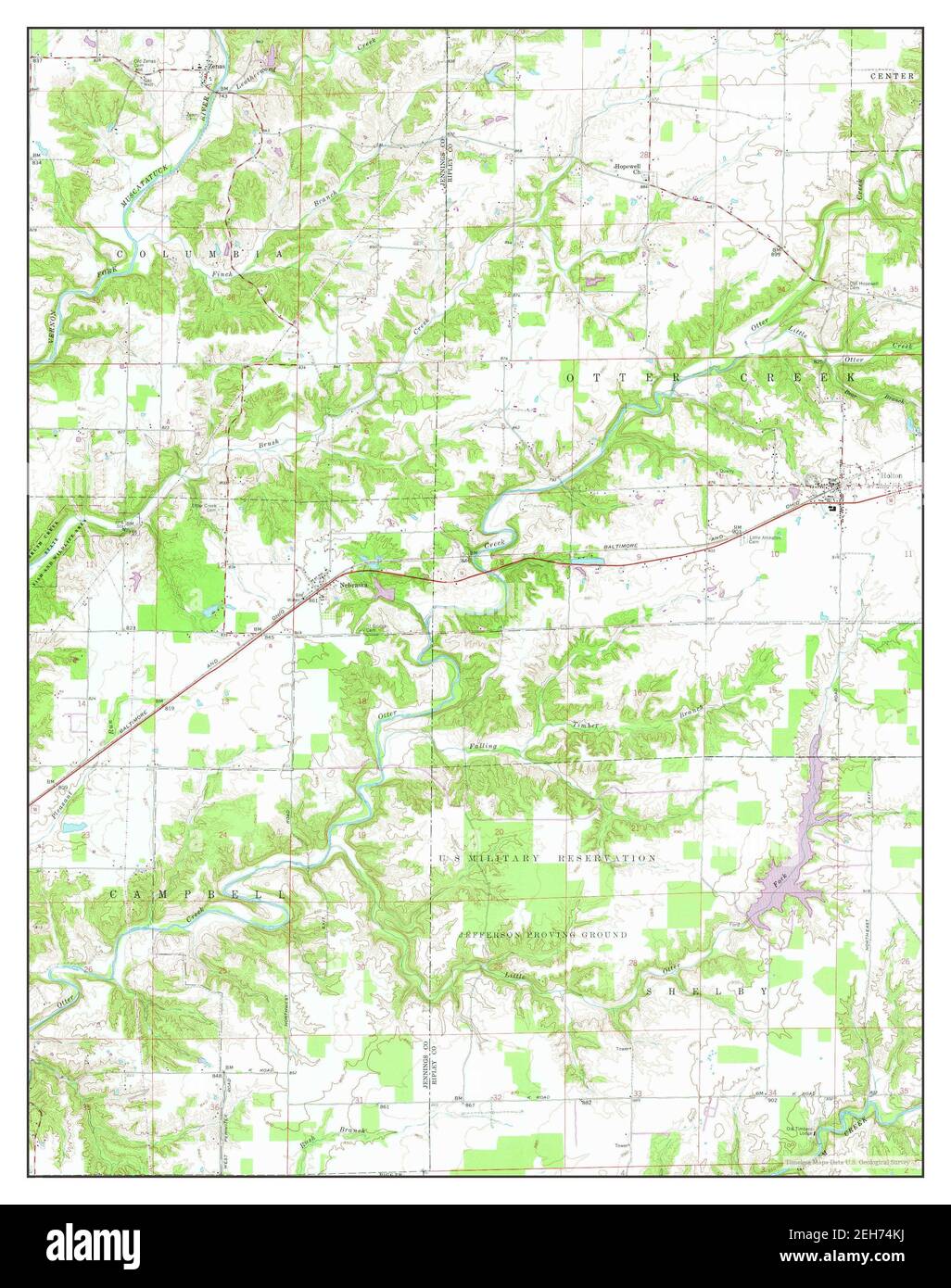 Holton, Indiana, map 1959, 124000, United States of America by