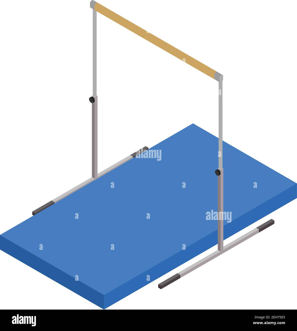 Gymnastics bar icon. Isometric of gymnastics bar vector icon for web