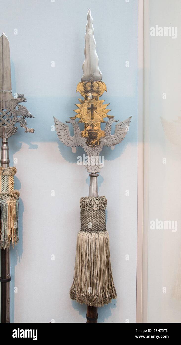 Partisan of the Polish Noble Guard of Friedrich August I of Saxony, who twice ruled as king of Poland (1697-1704 and 1709-1733), German, ca. 1720. Stock Photo