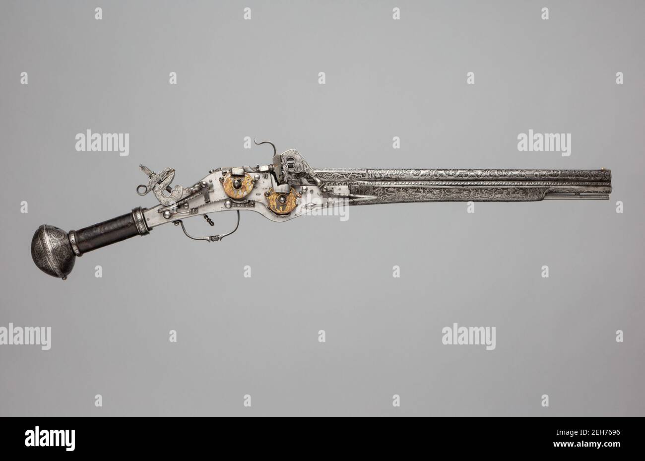 Double barrel gun Banque d'images détourées - Alamy