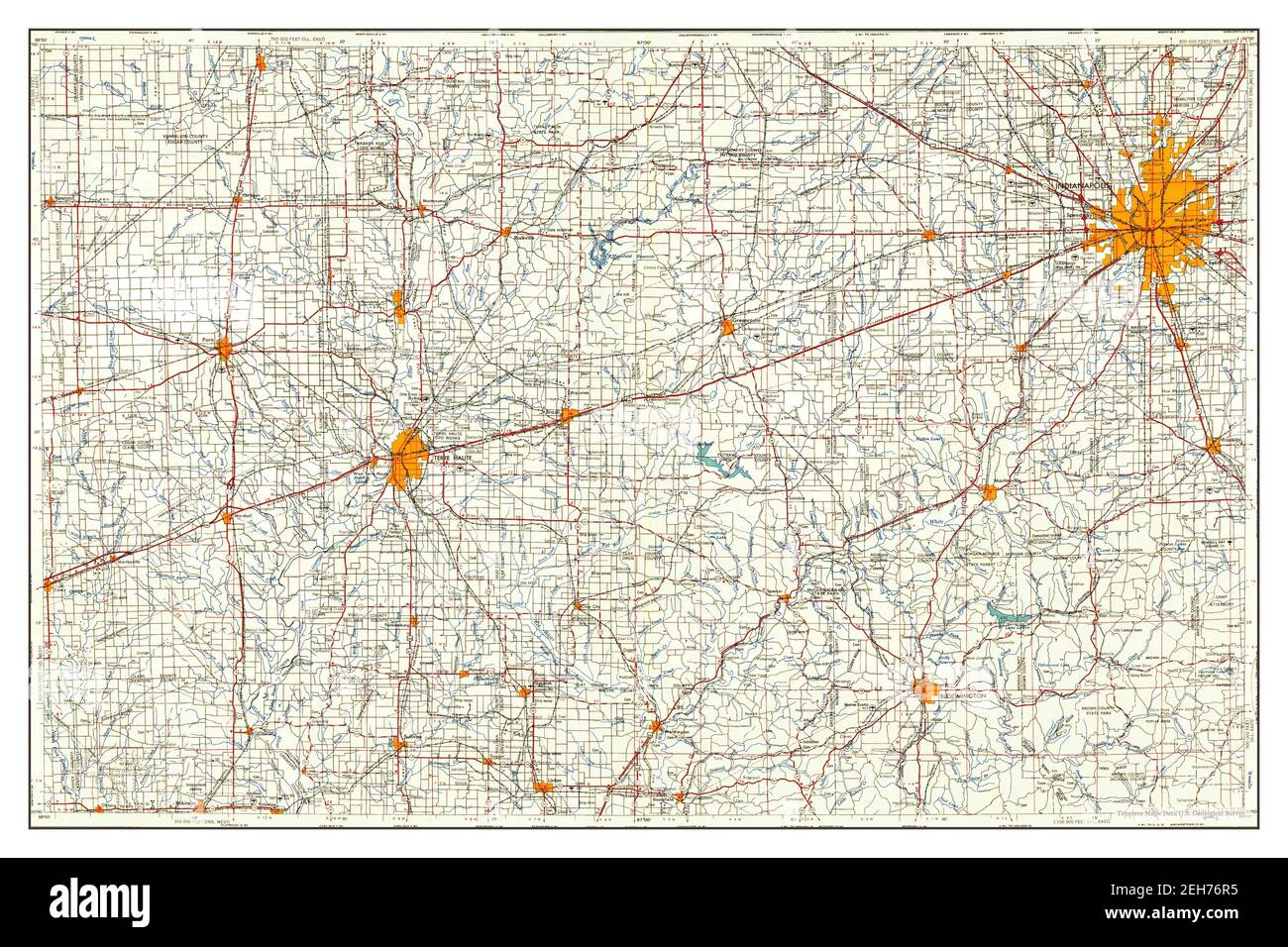 Indianapolis Indiana map 1953 - Indianapolis Indiana Map 1953 1250000 United States Of America By Timeless Maps Data Us Geological Survey 2EH76R5