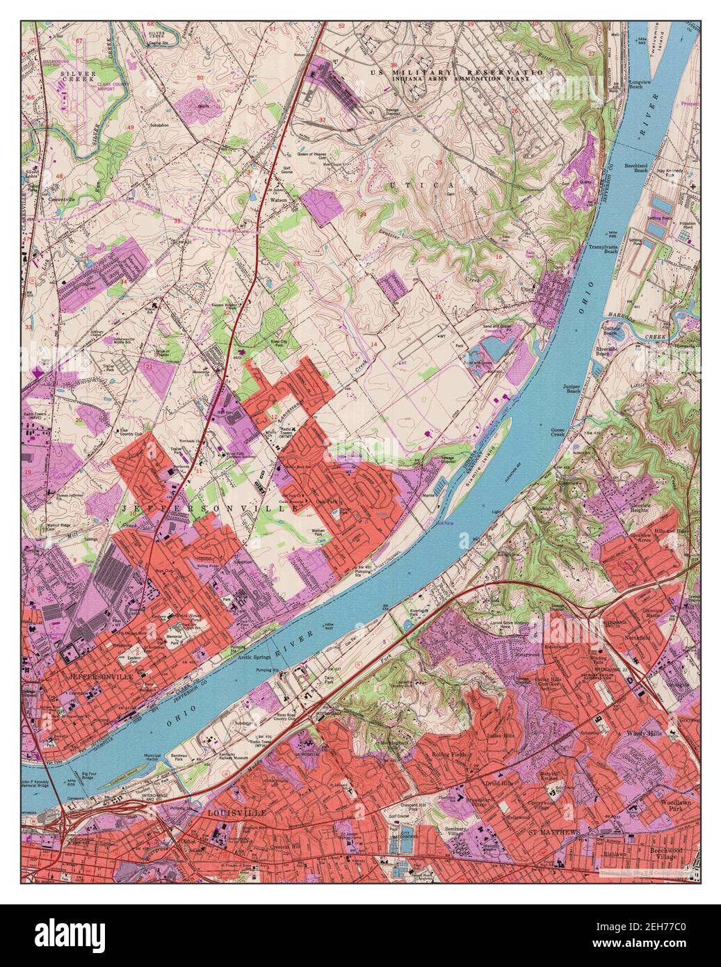 Jeffersonville, Indiana, map 1993, 124000, United States of America by