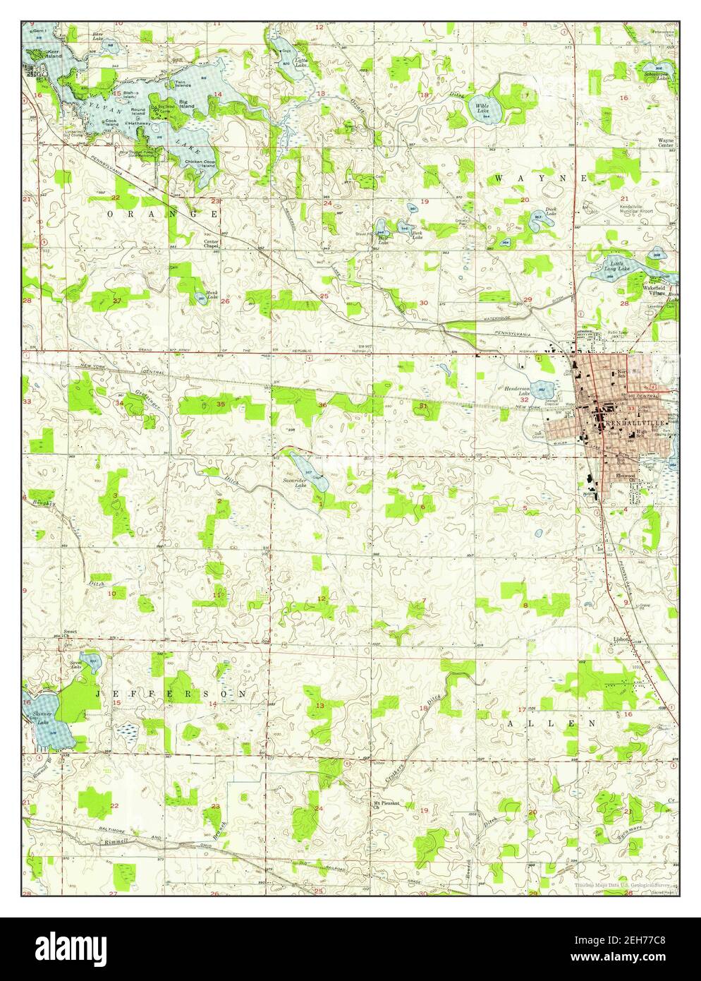Kendallville map hires stock photography and images Alamy