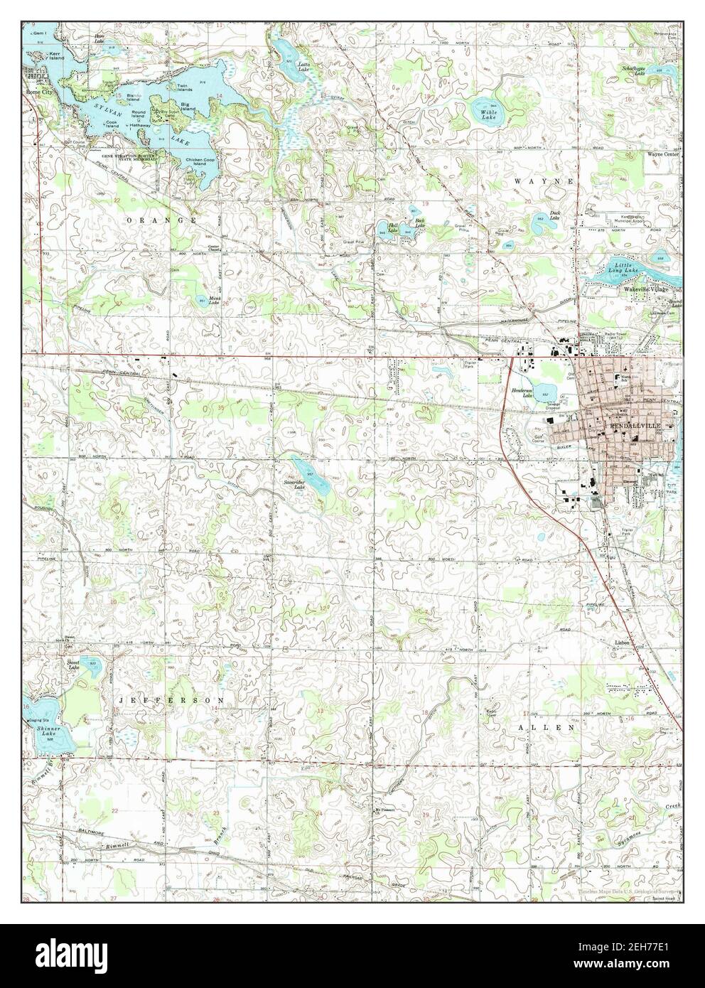 Kendallville indiana map Cut Out Stock Images & Pictures Alamy