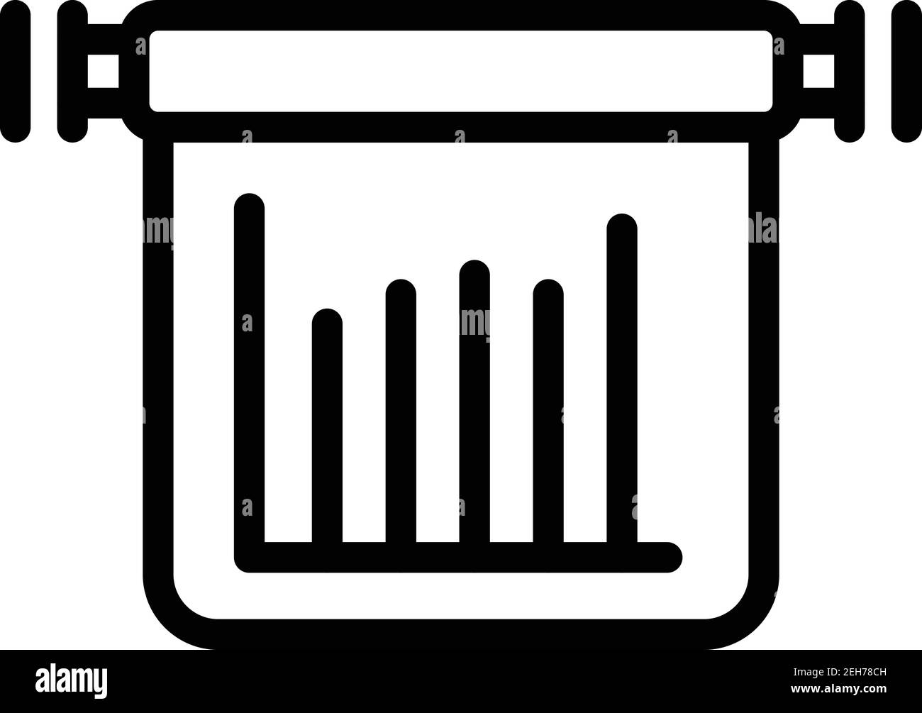 Wall graph icon. Outline wall graph vector icon for web design isolated ...