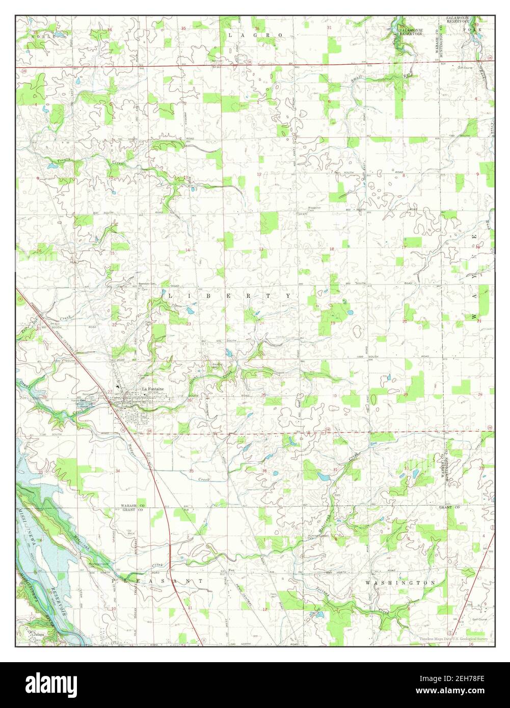 La Fontaine, Indiana, map 1969, 124000, United States of America by Timeless Maps, data U.S