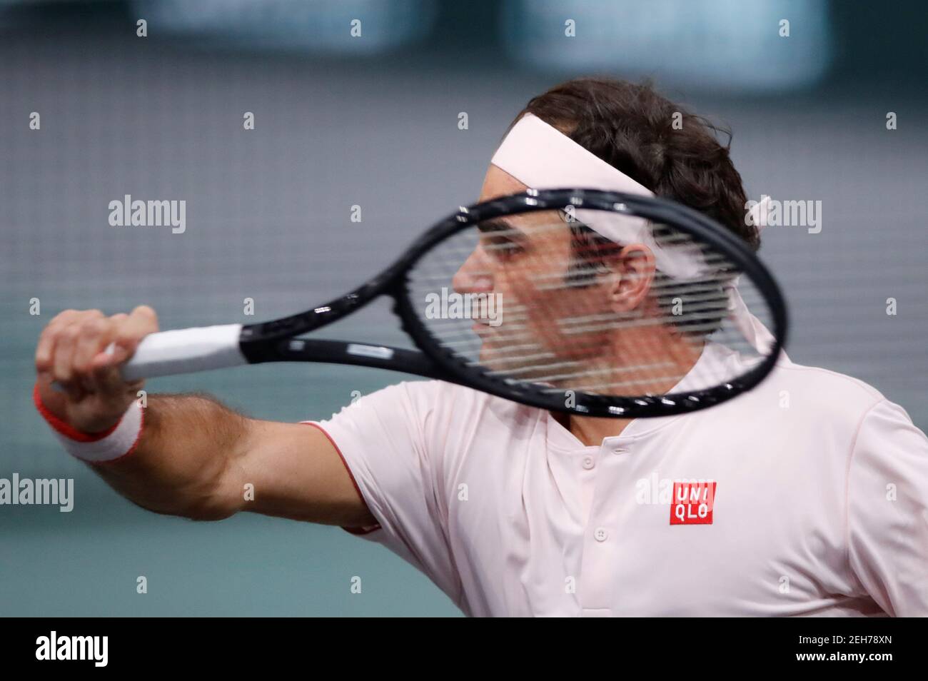 Tennis Atp 1000 Paris Masters Accorhotels Arena Paris France November 3 2018 Switzerland S Roger Federer In Action During His Semi Final Match Against Serbia S Novak Djokovic Reuters Gonzalo Fuentes Stock Photo Alamy