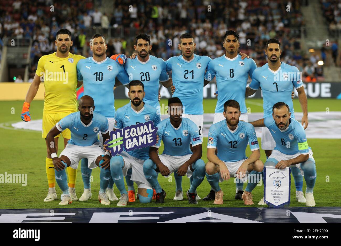 Soccer Football - UEFA Nations League - League C - Group 1 - Israel v  Albania - Turner Stadium, Beersheba, Israel - October 14, 2018 Israel team  group before the match REUTERS/Ammar Awad Stock Photo - Alamy