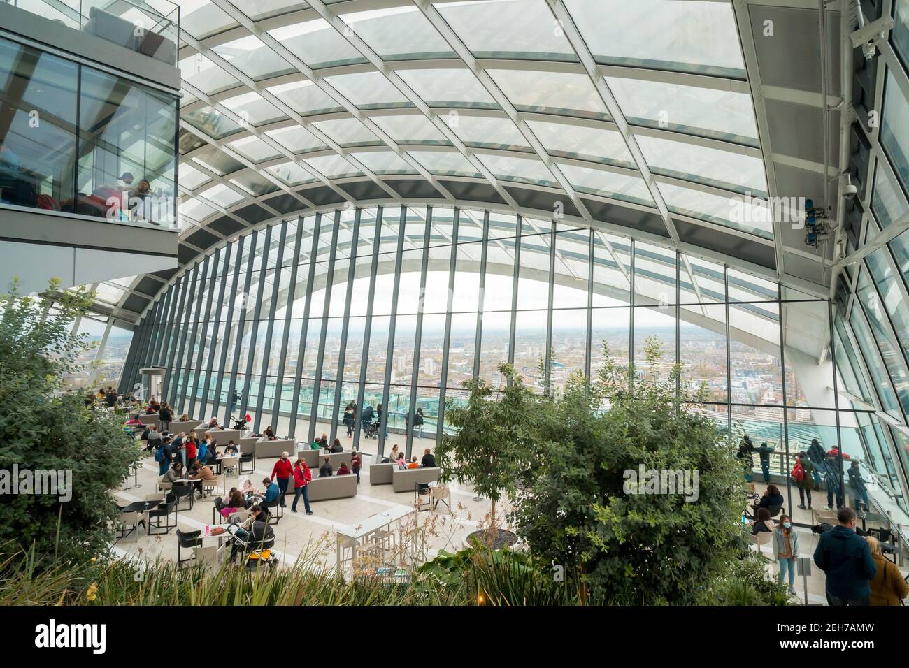 Walkie Talkie London Inside the top floor sky garden contemporary