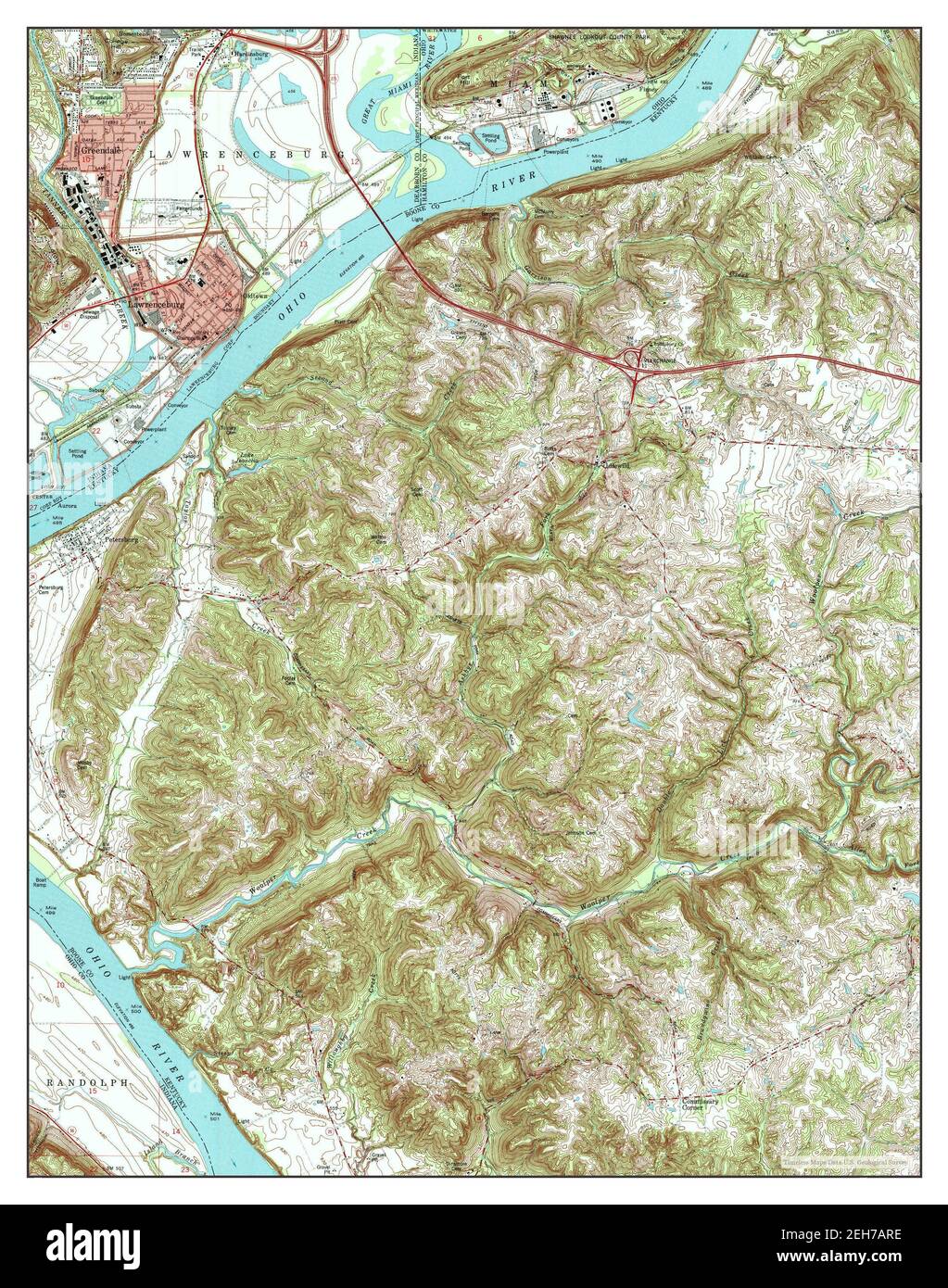 Map of lawrenceburg hires stock photography and images Alamy