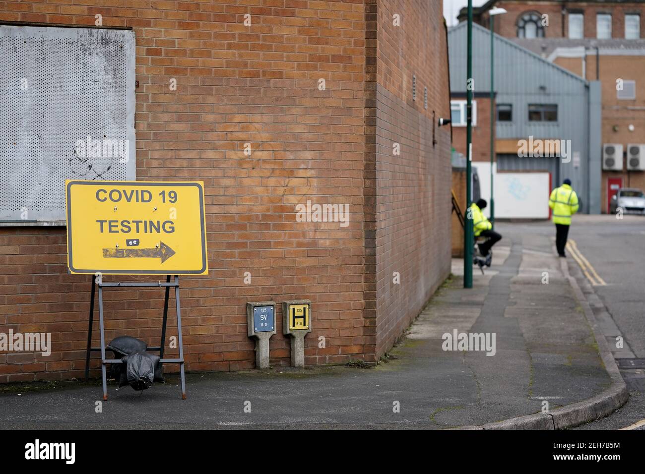 A Covid19 Walkthrough Testing Site on Newthorpe Street in Nottingham