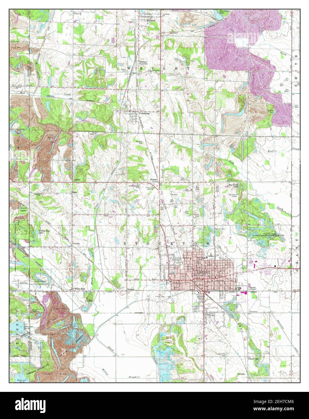 Linton, Indiana, map 1963, 124000, United States of America by