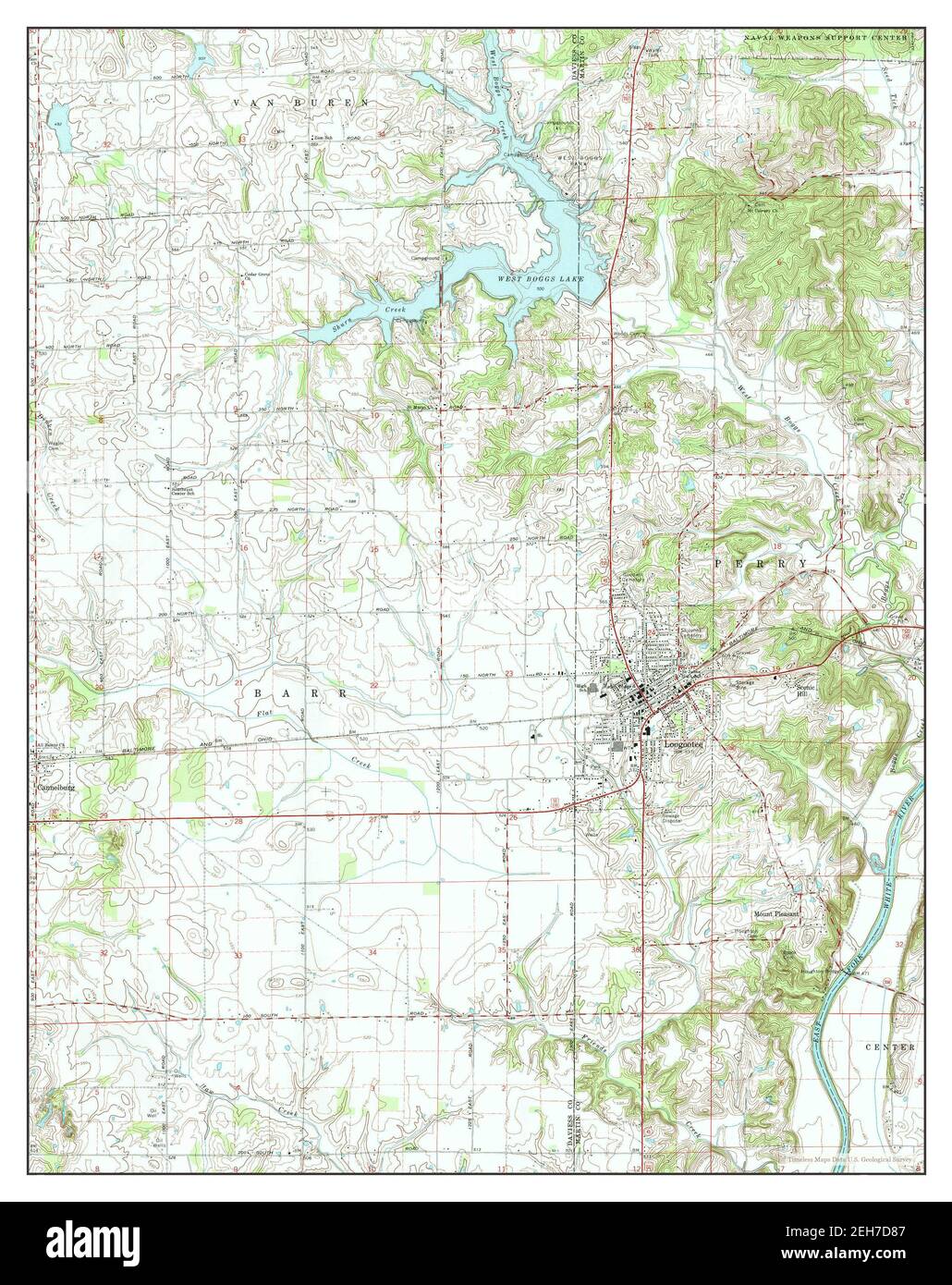 Loogootee, Indiana, map 1974, 124000, United States of America by