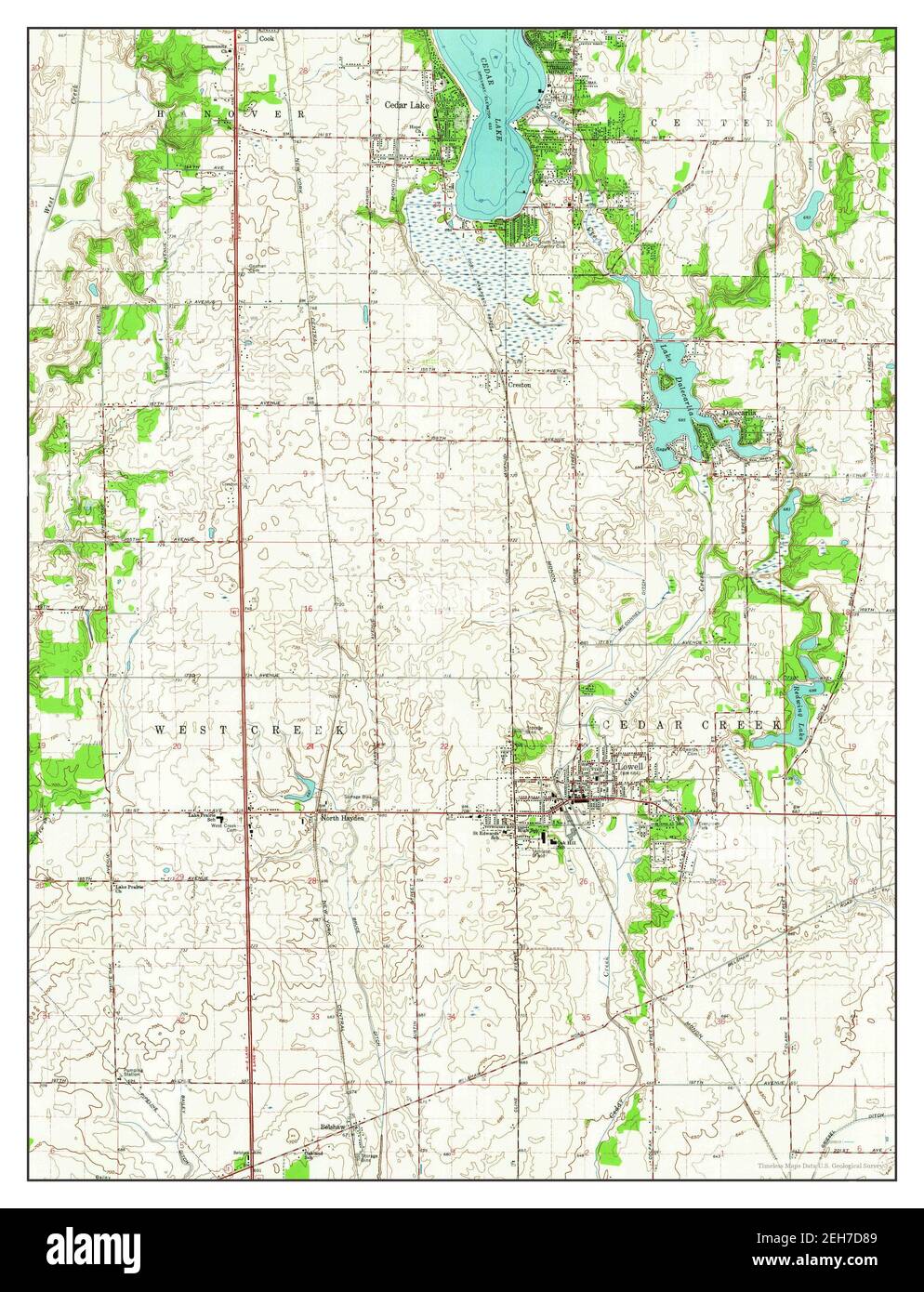 Lowell, Indiana, map 1962, 124000, United States of America by