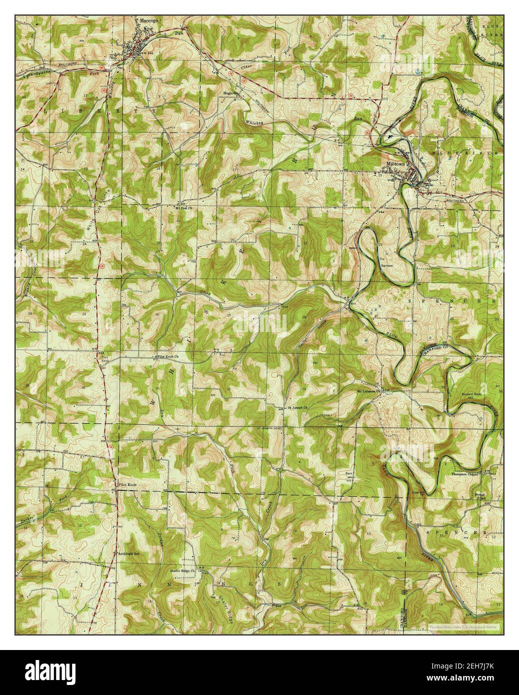 Map of milltown Cut Out Stock Images & Pictures Alamy
