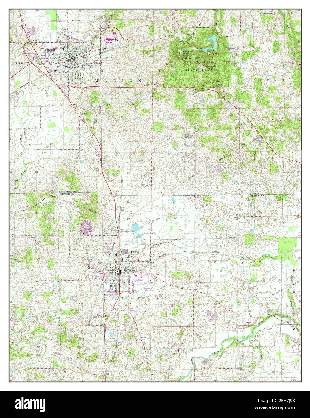 Mitchell map of indiana Cut Out Stock Images & Pictures Alamy