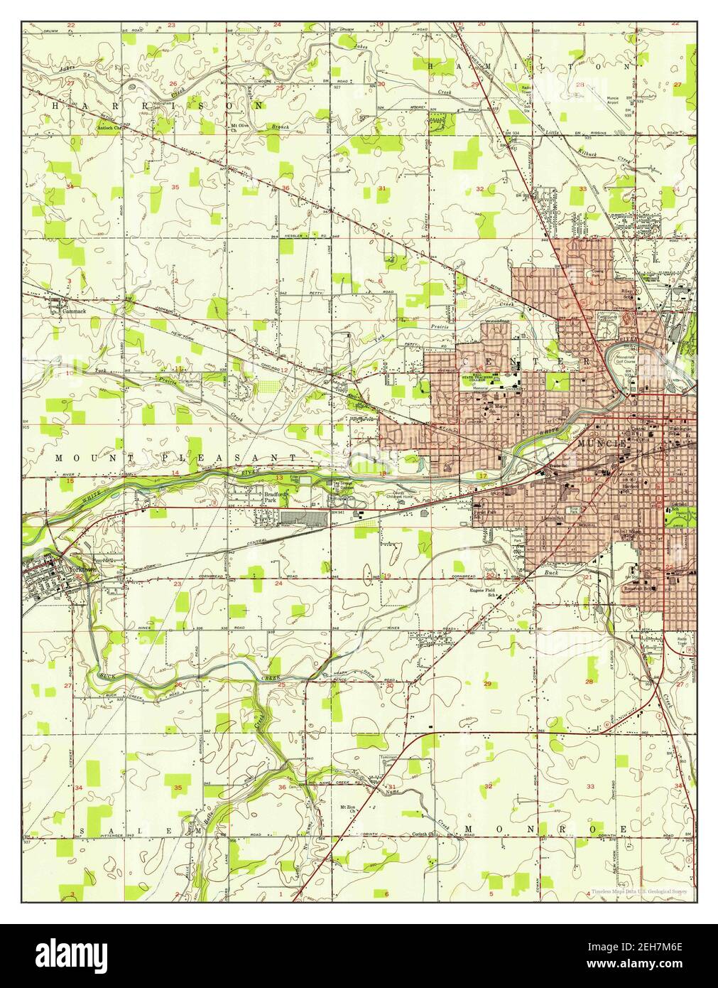 Muncie map hires stock photography and images Alamy