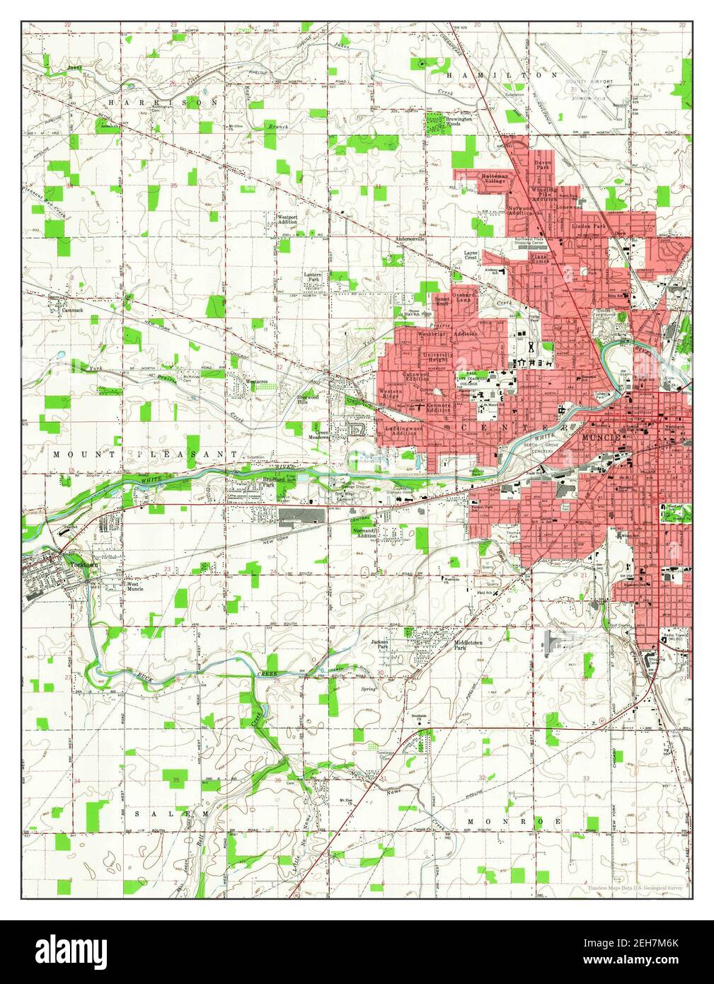 Muncie map hires stock photography and images Alamy