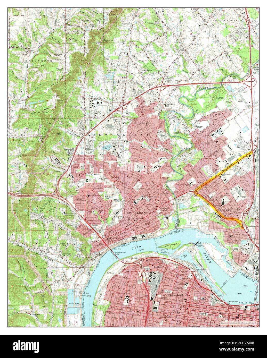 Albany indiana map hi-res stock photography and images - Alamy