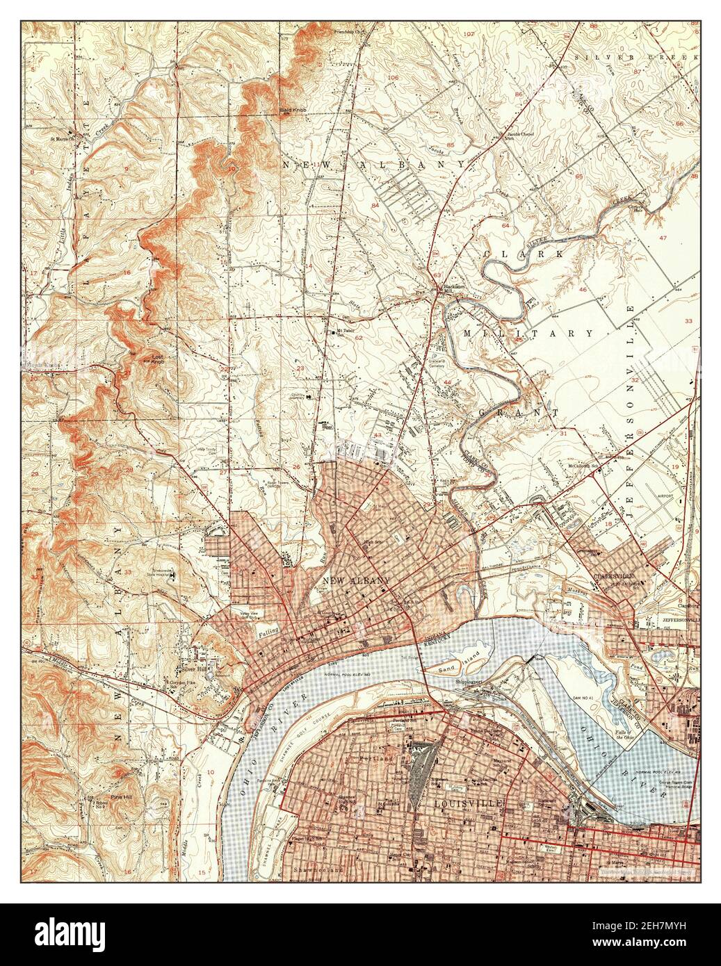 Albany indiana map hi-res stock photography and images - Alamy