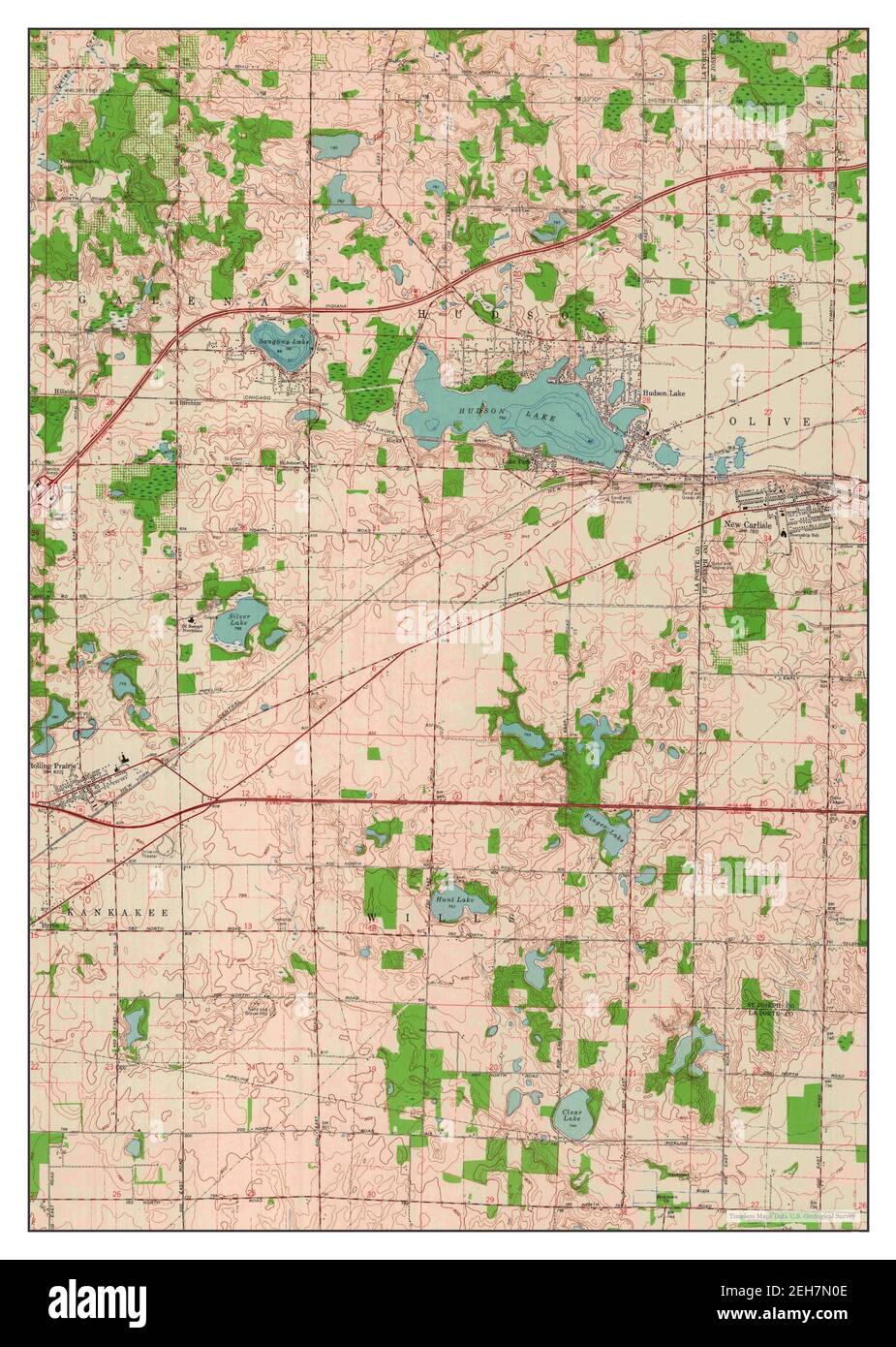 New Carlisle Indiana Map 1958 1 24000 United States Of America By New carlisle indiana map 1958 1 24000 united states of america by