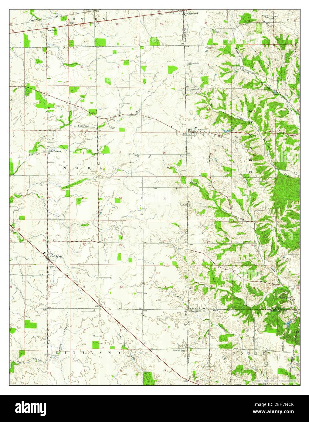 New Salem, Indiana, map 1959, 124000, United States of America by Timeless Maps, data U.S