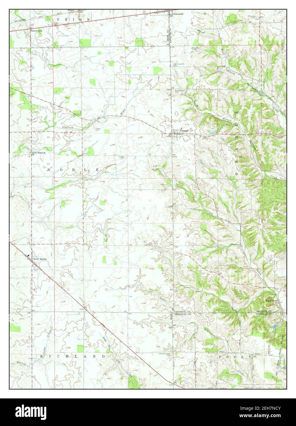 New Salem, Indiana, map 1959, 124000, United States of America by Timeless Maps, data U.S