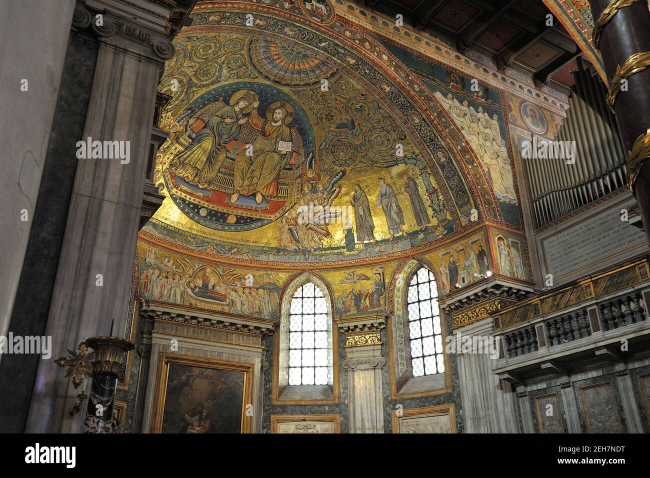 italy, rome, basilica di santa maria maggiore, apse mosaics Stock Photo