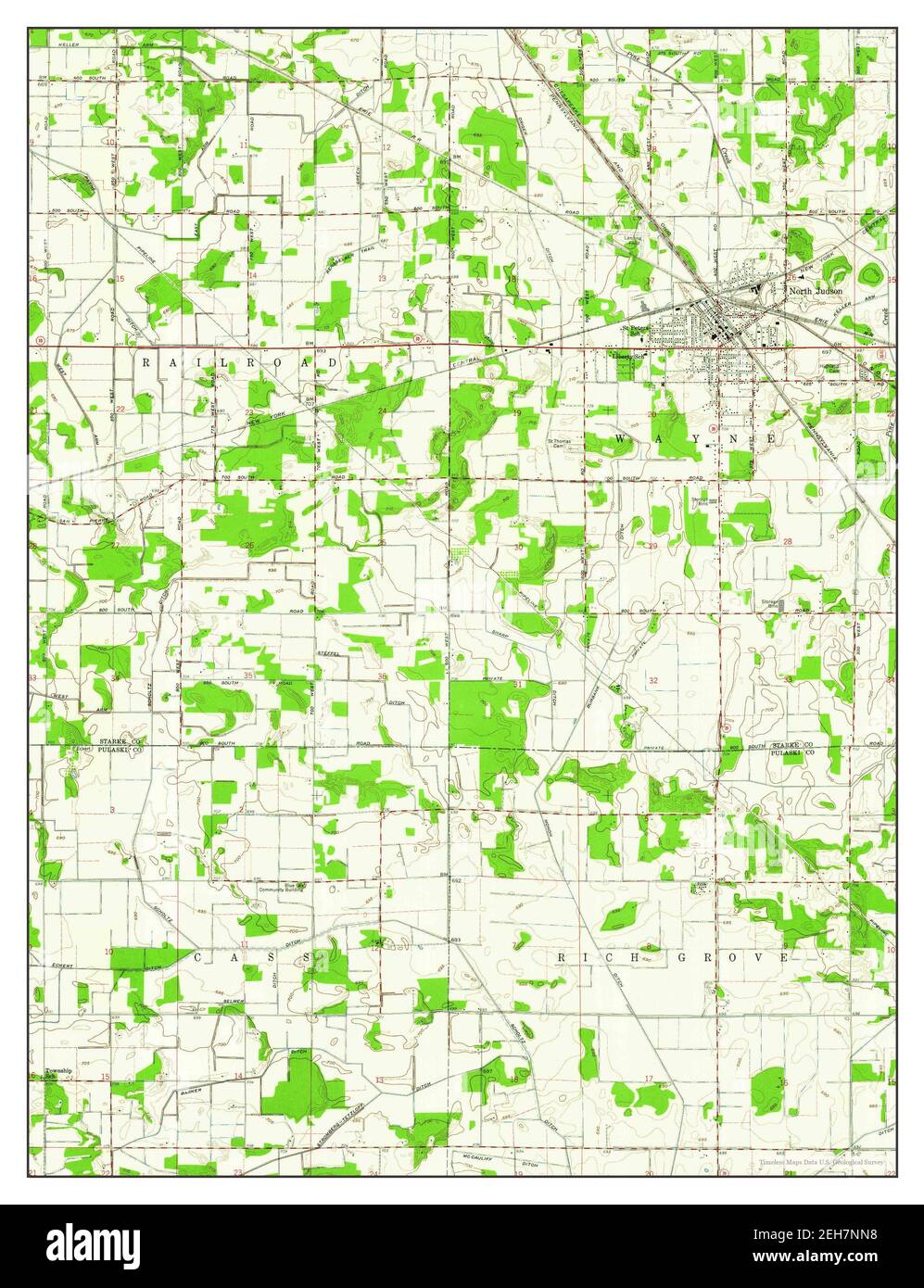 North Judson, Indiana, map 1959, 124000, United States of America by Timeless Maps, data U.S
