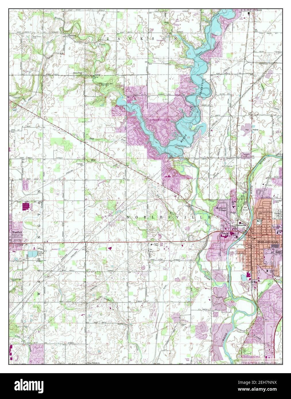Map Of Noblesville Indiana Noblesville, Indiana, Map 1992, 1:24000, United States Of America By  Timeless Maps, Data U.s. Geological Survey Stock Photo - Alamy