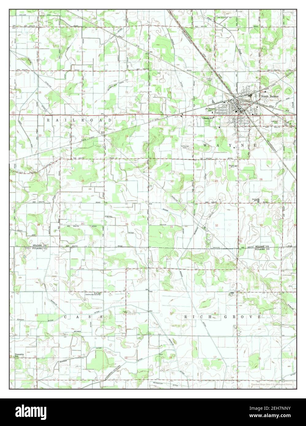 North Judson, Indiana, map 1959, 124000, United States of America by Timeless Maps, data U.S