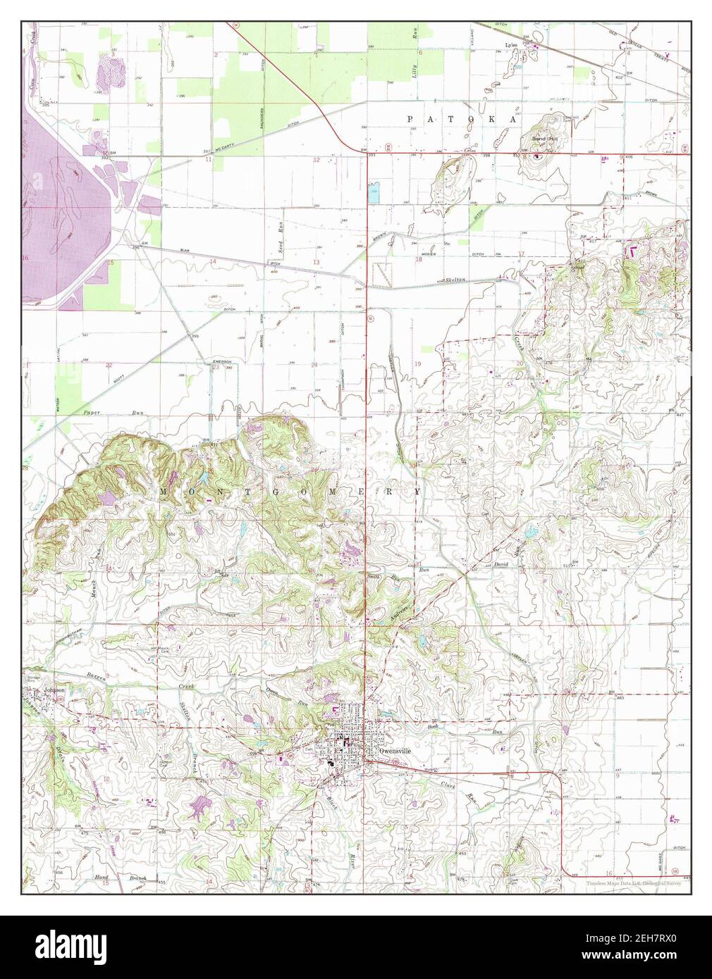Owensville, Indiana, map 1959, 124000, United States of America by Timeless Maps, data U.S