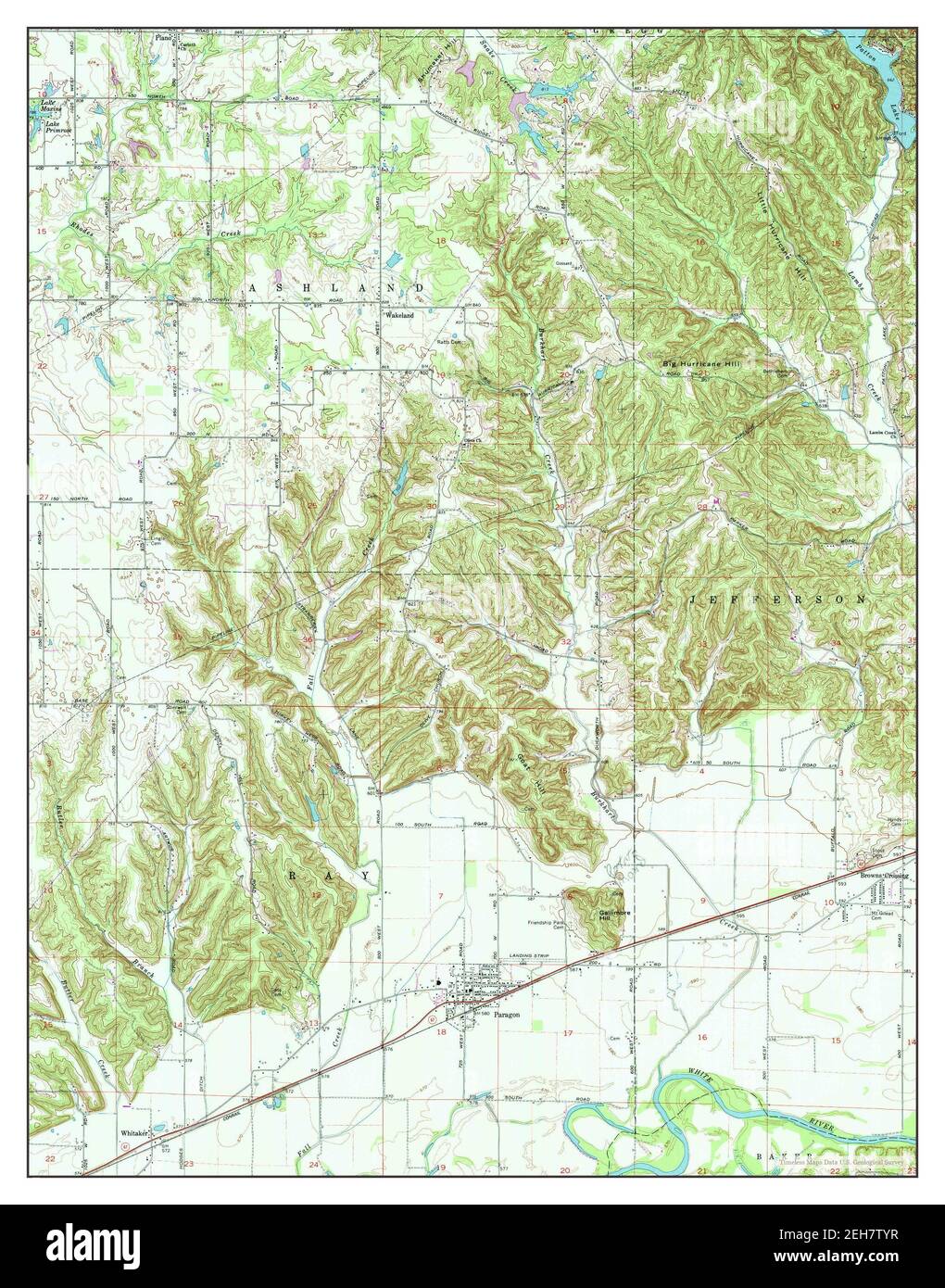 Paragon, Indiana, map 1970, 124000, United States of America by