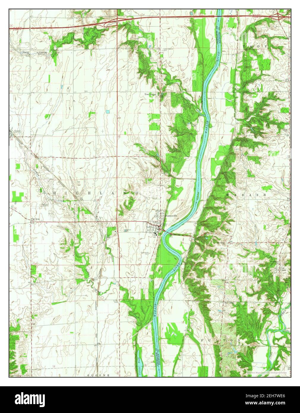Perrysville, Indiana, map 1964, 124000, United States of America by