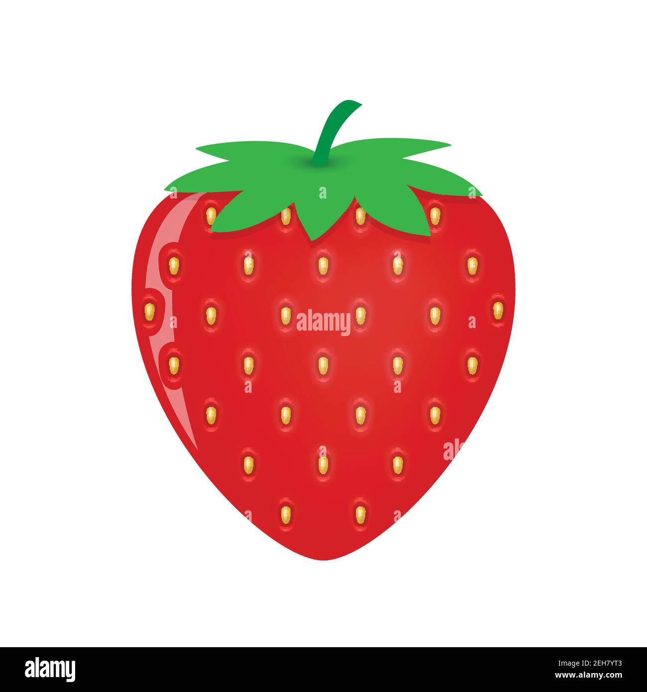Garden strawberry icon isolated on white. Vector illustration Stock Vector