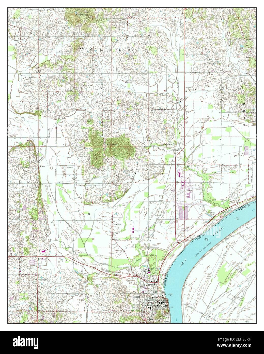 Rockport, Indiana, map 1964, 124000, United States of America by
