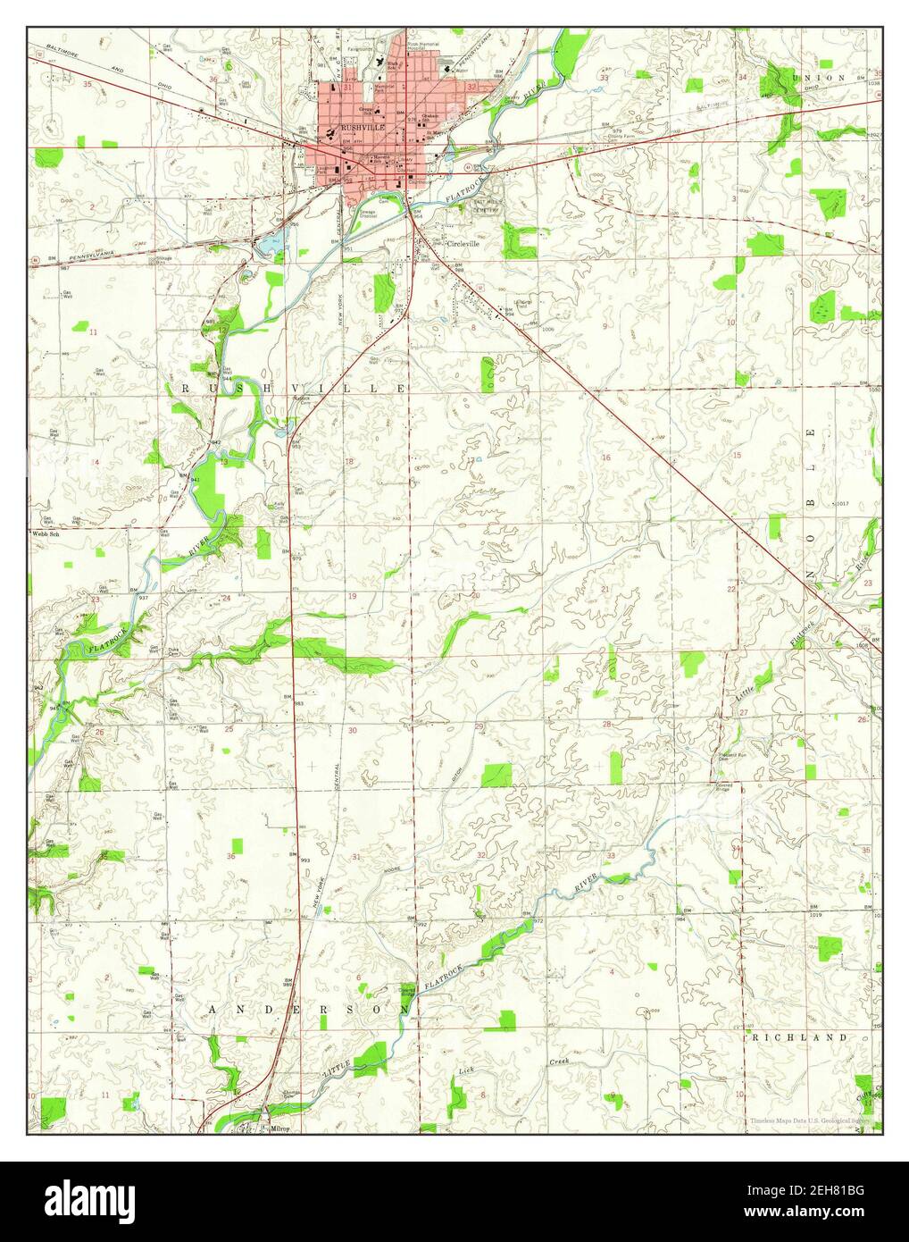 Map of rushville hires stock photography and images Alamy