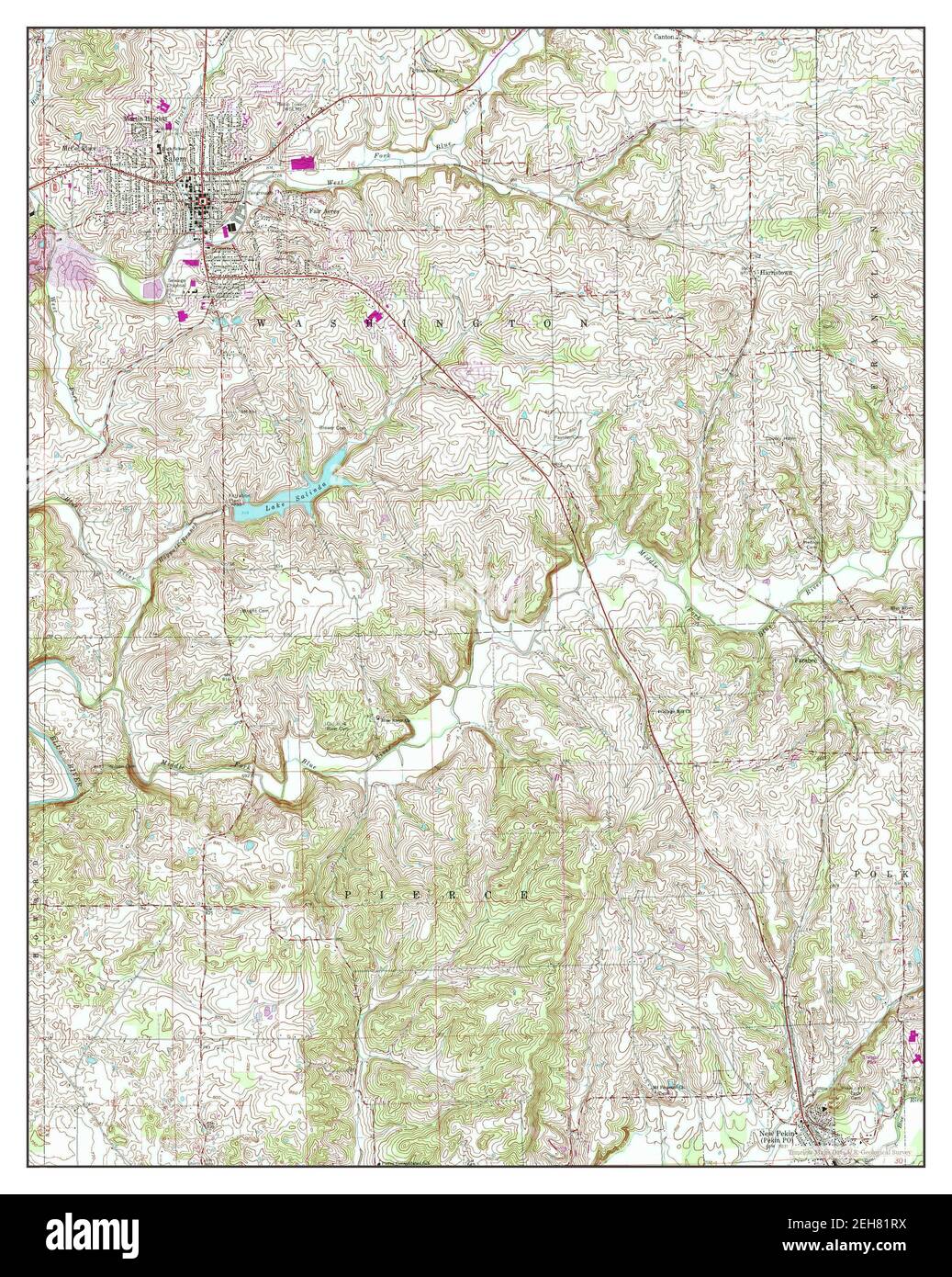 Salem, Indiana, map 1963, 124000, United States of America by Timeless Maps, data U.S