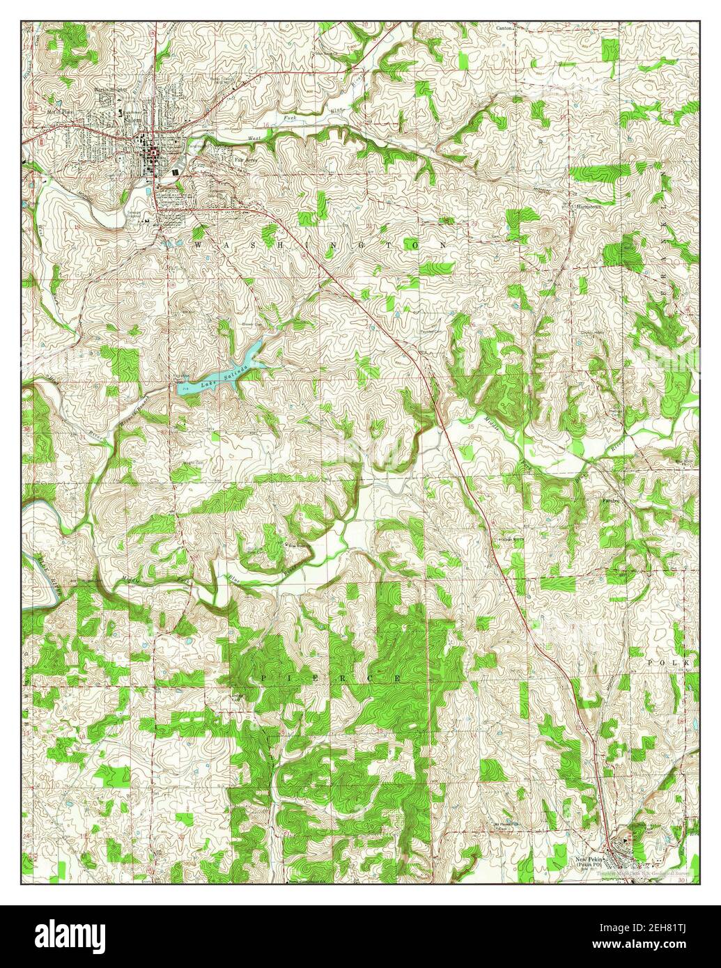 Salem, Indiana, map 1963, 124000, United States of America by Timeless Maps, data U.S