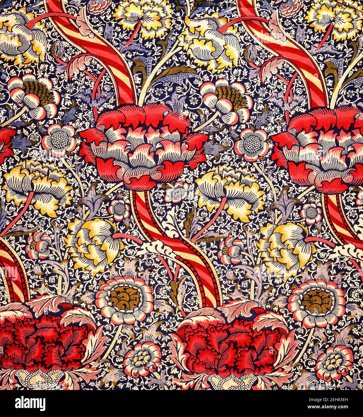 'Wandle' printed cotton design by William Morris (1834-1896), 1884 Stock Photo