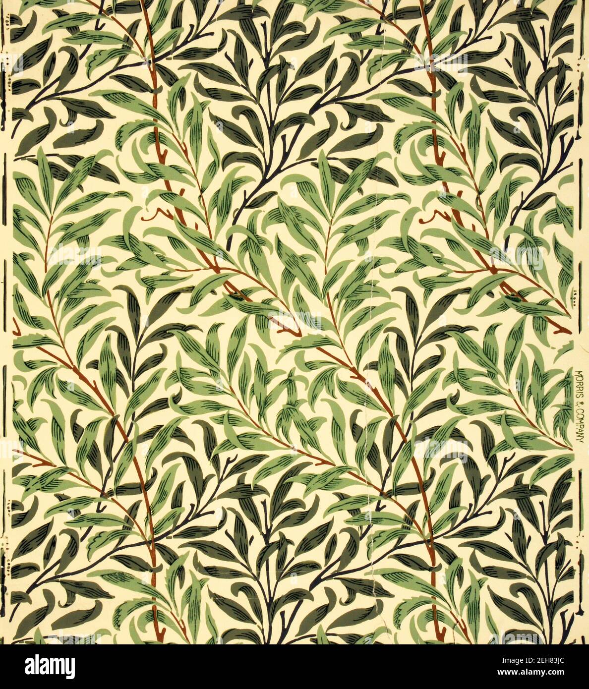'Willow Bough' wallpaper designed by William Morris (1834-1896), 1887 Stock Photo