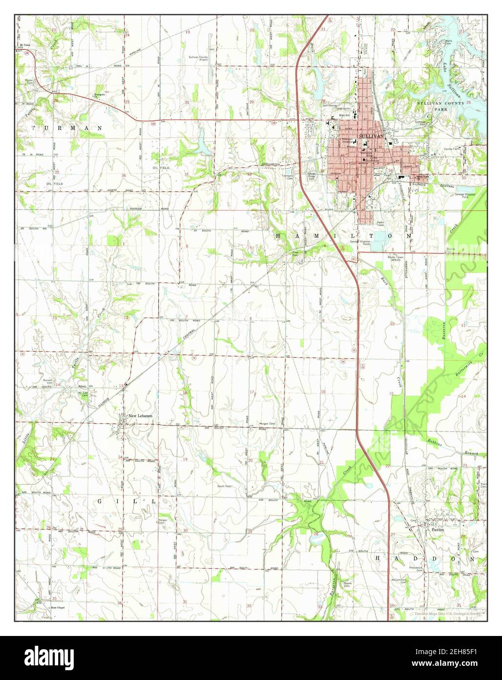 Sullivan, Indiana, map 1974, 1:24000, United States of America by ...