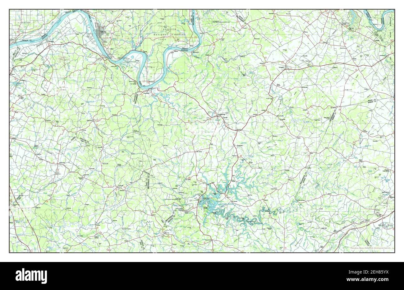 Map of tell city Cut Out Stock Images & Pictures Alamy