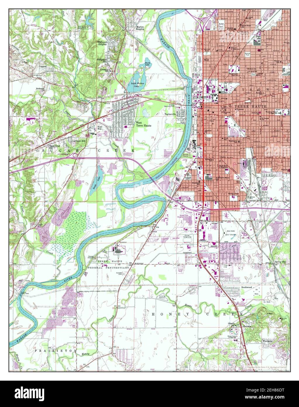 Terre Haute, Indiana, map 1958, 1:24000, United States of America by 