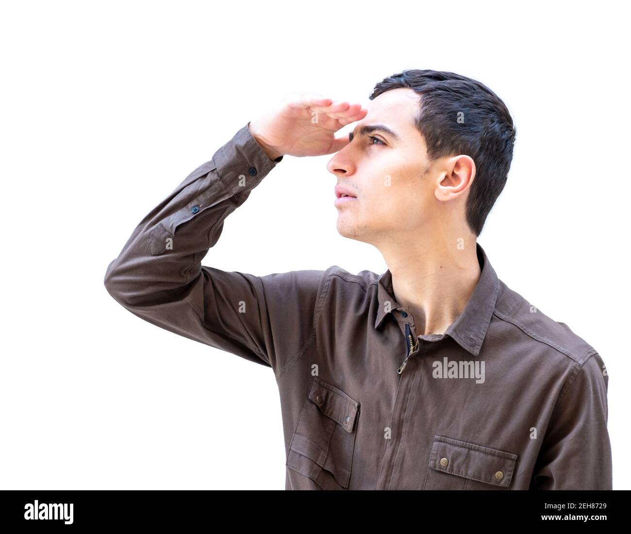 Arabic guy looking for someone Stock Photo - Alamy