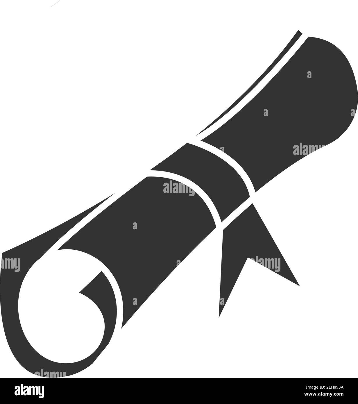 Graduation roll diploma icon design template vector isolated