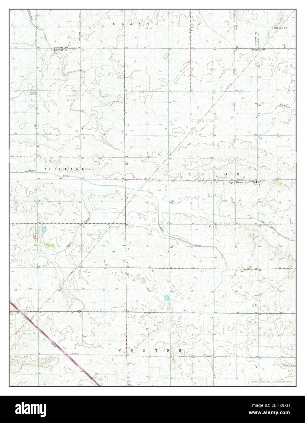Wadena, Indiana, map 1962, 124000, United States of America by Timeless Maps, data U.S