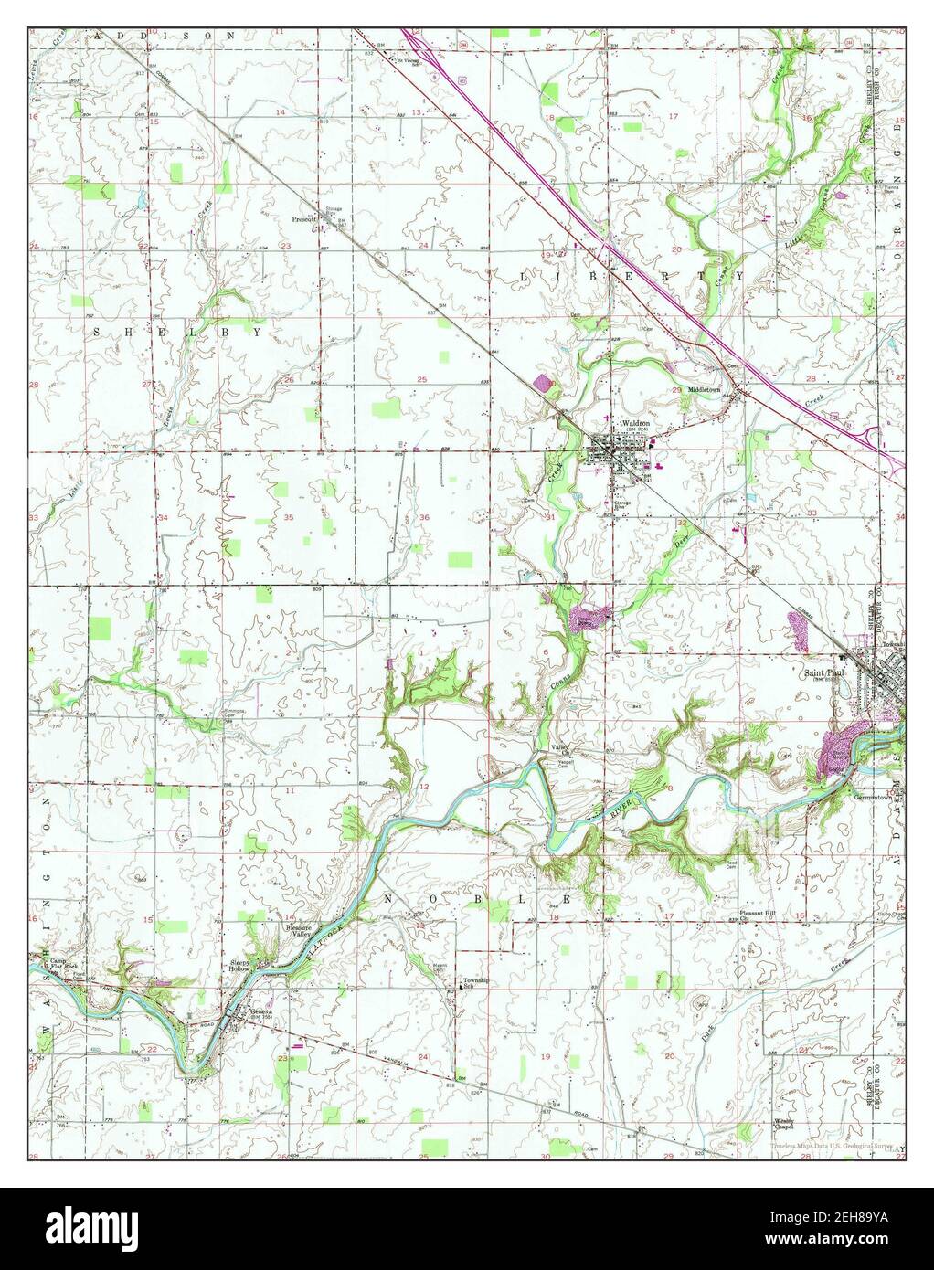 Map of waldron hires stock photography and images Alamy