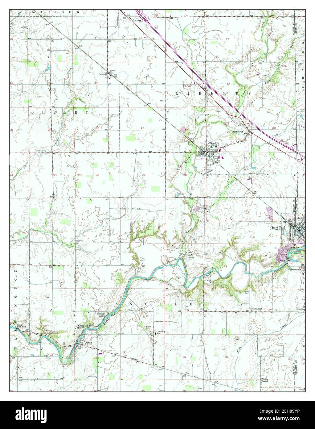 Map of waldron hires stock photography and images Alamy